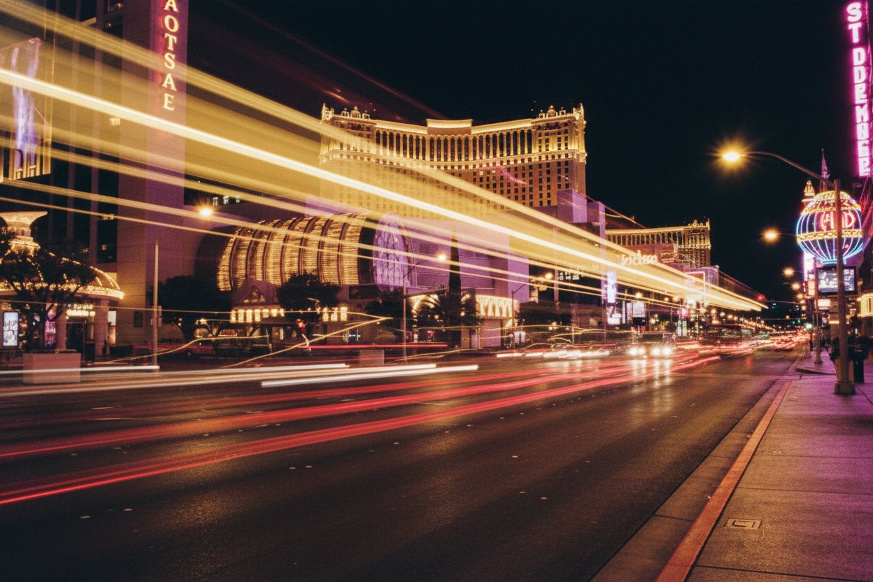 Strip Lights Tour chauffeured tour from Las Vegas.